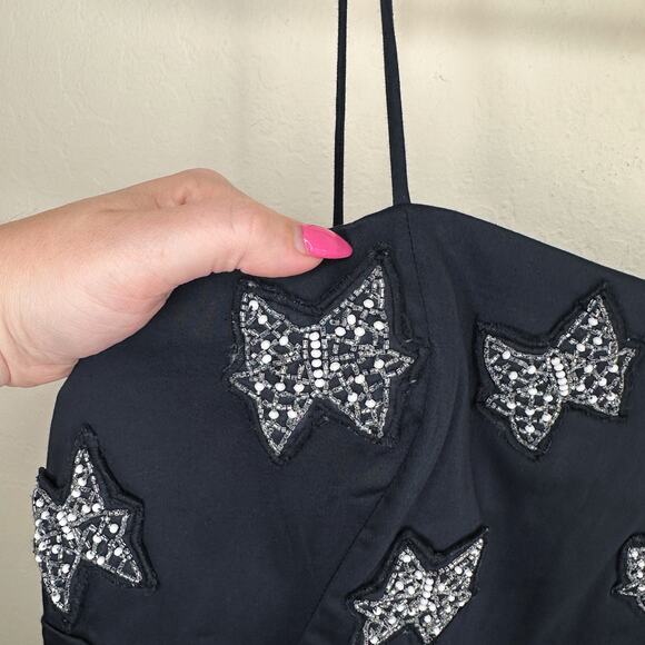 NWT Anthropologie Maeve The Brynne 3D Beaded Bow Spaghetti Strap Mini Dress 14 - Picture 5 of 15